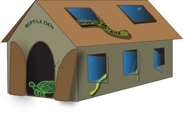 Reptile den escape